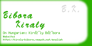 bibora kiraly business card